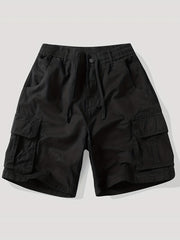 Men's Casual Cargo Elastic Waist Shorts For Summer Outdoor