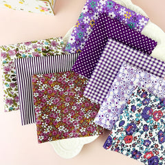 8pcs 9.8x9.8 Quilting Fabric Cotton DIY Doll Clothes Craft Sewing