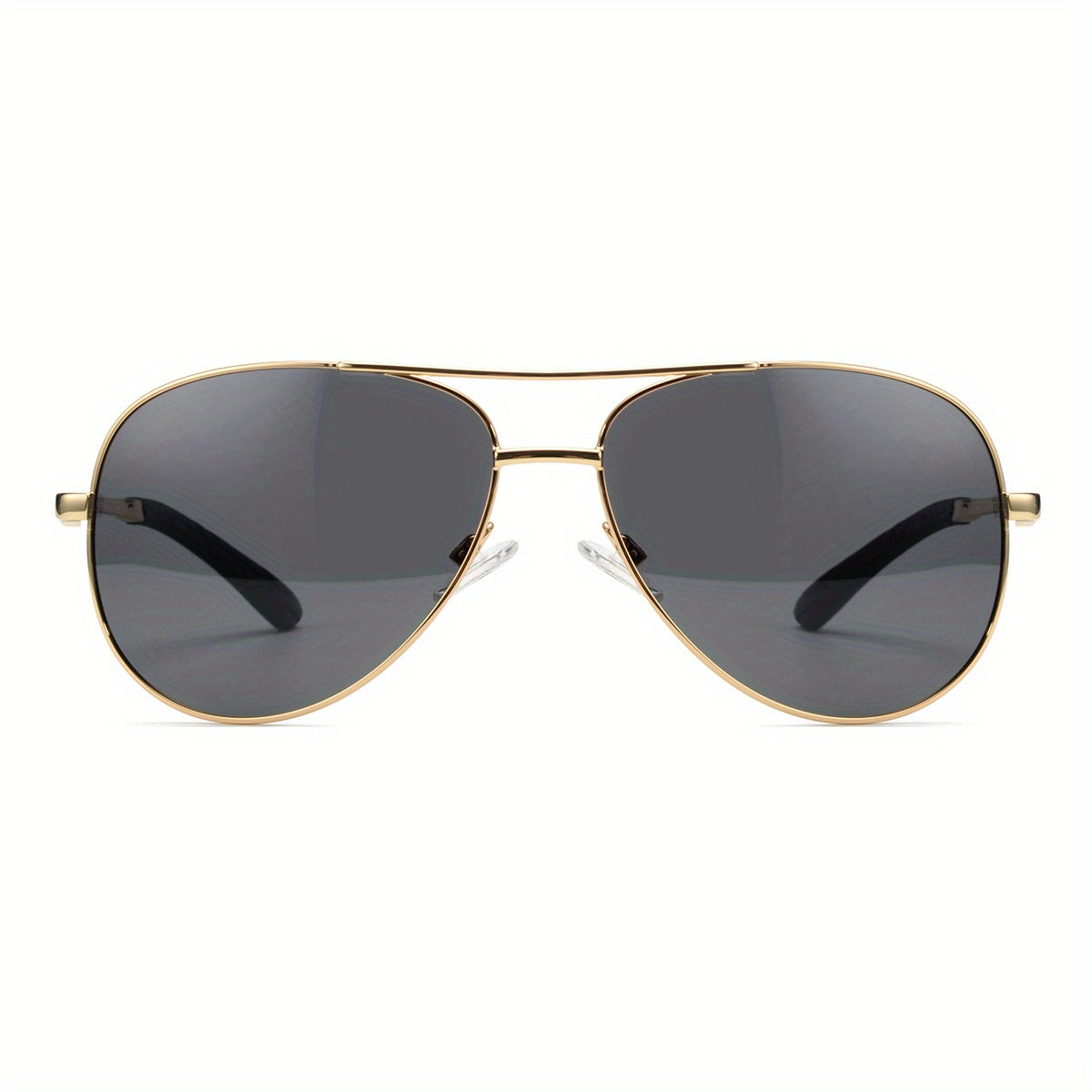 OUWEN Aviator Sunglasses Men Metal Frame UV Protection Gray Lens