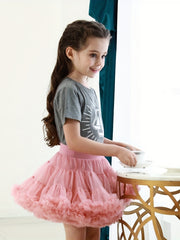Toddler Girls Mesh Tutu Skirt for Birthday Party Dance Performance