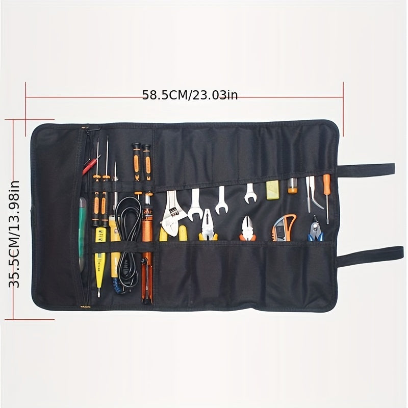 Durable Outdoor Tool Bag Electricians Mechanics Roll Portable Canvas Storage Bag