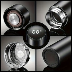 Stainless Steel Insulated Cup with Digital Display & Tea Infuser