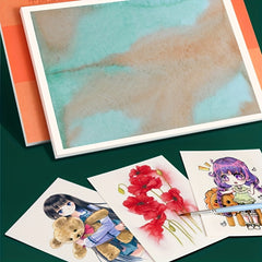 Professional Watercolor Paper 20Sheets 300Gsm 25X17 Hand Painted Pad Book
