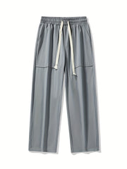 Men's Drawstring Loose Long Pants Casual Trousers