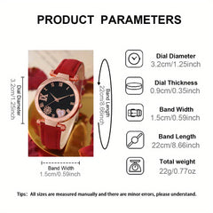 6pcs Unisex Quartz Watches for Daily Wear