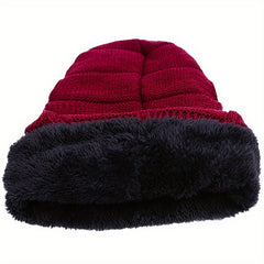 Men's Knitted Hat Beanie Thick Windproof Warm Winter Hat