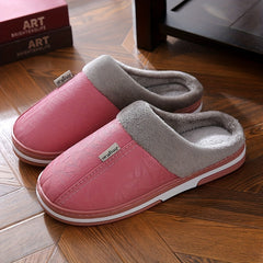 Men's Cozy Fleece Slides Soft Slippers Plush Non-slip Home Shoes