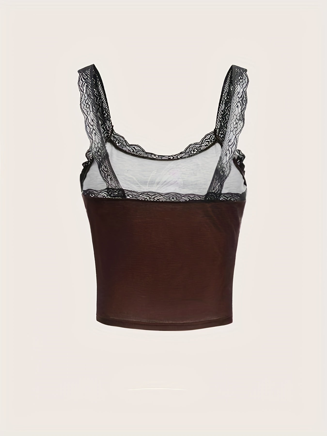 Y2K Butterfly Print Lace Strap Cami Top