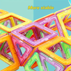 Large Magnetic Building Blocks DIY Toy with Wheels