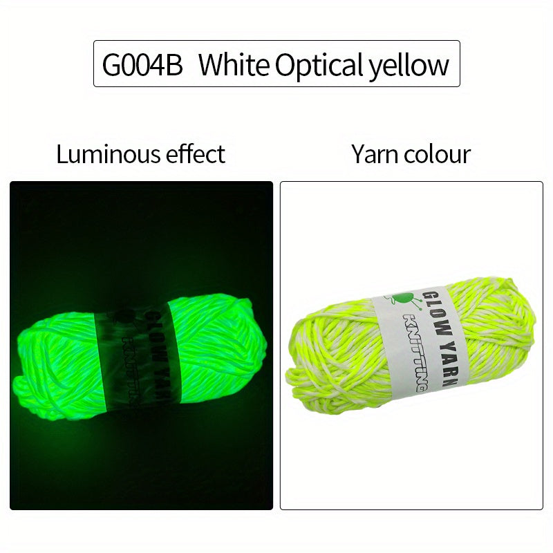 Glow In Dark Yarn Luminous Cotton Yarn Soft For DIY Knitting