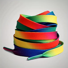 Gradient Colorful Shoelaces Rainbow Canvas Shoe Laces