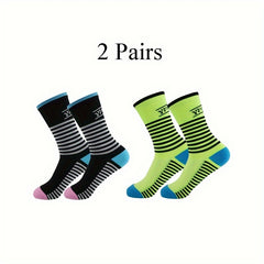 2pairs Outdoor Sports Crew Socks For Men Women