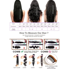 3pcs Body Wave Human Hair Extensions 10a Weaves 20-32-76 Hair Bundles