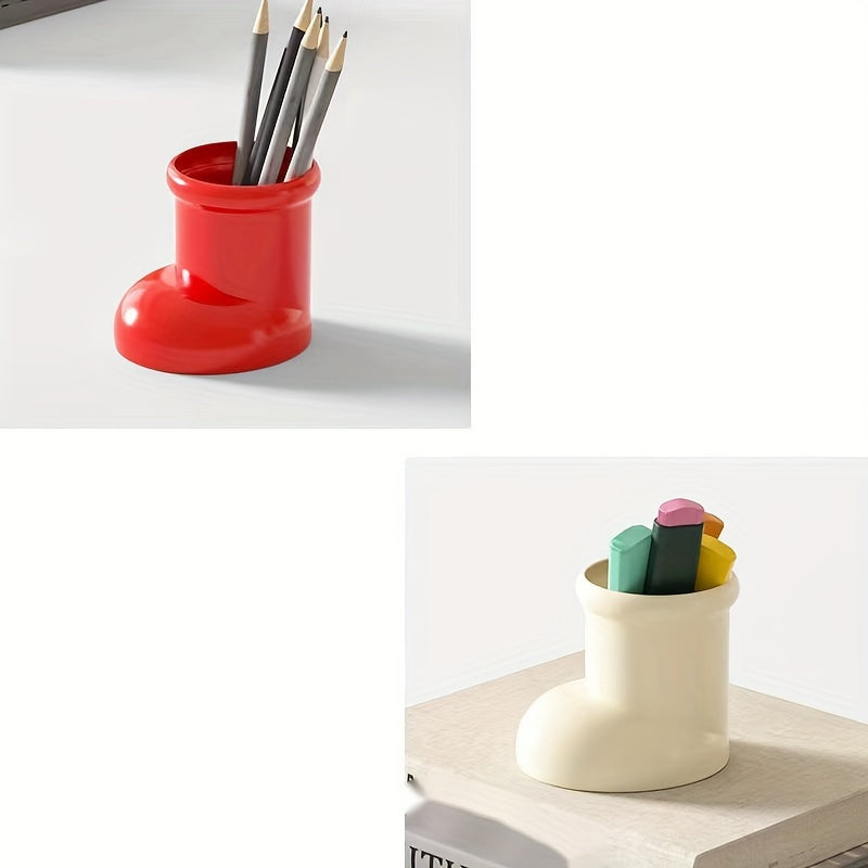 Multifunctional Boot Pen Holder Desk Storage Box ABS Material