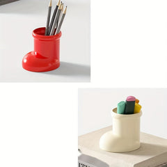 Multifunctional Boot Pen Holder Desk Storage Box ABS Material