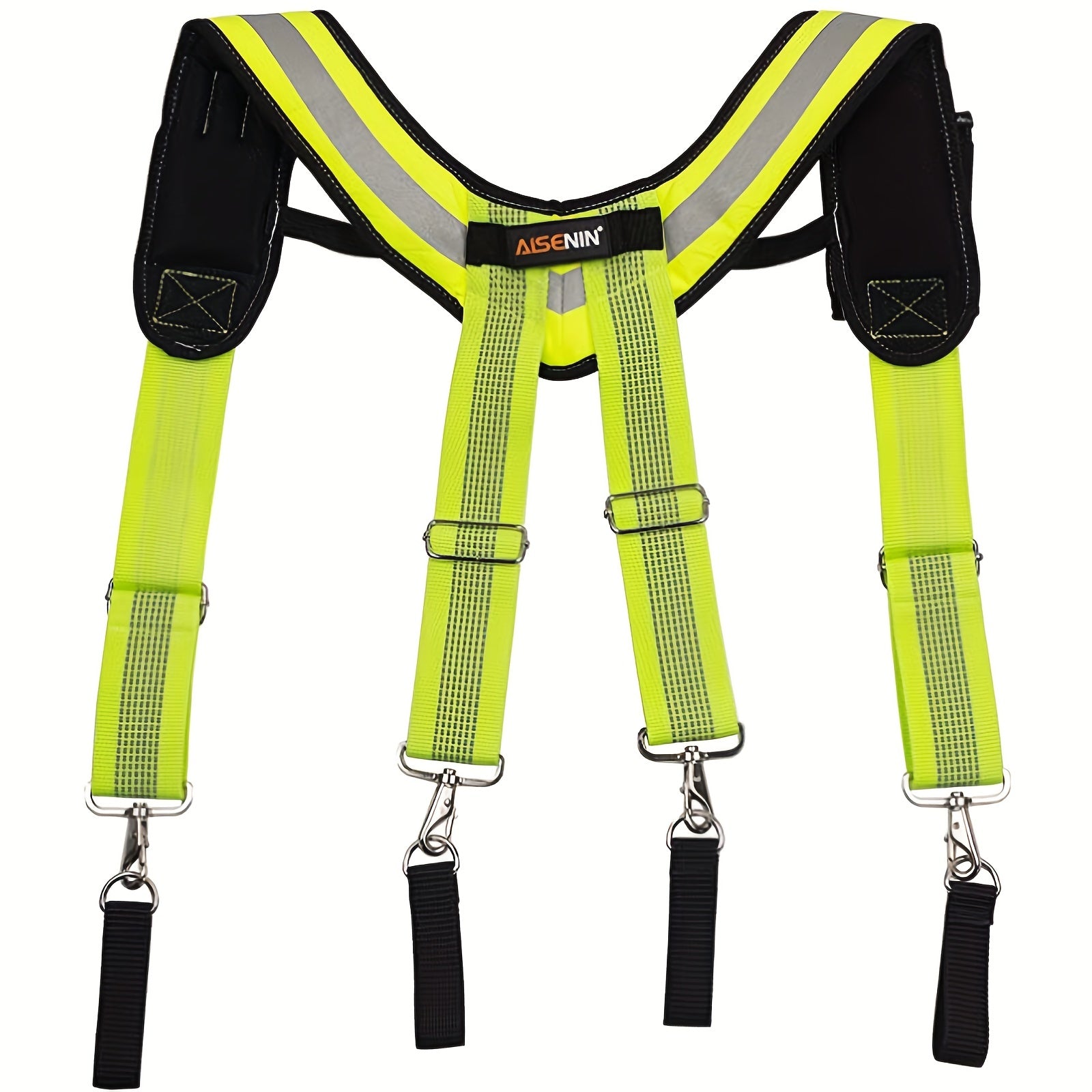 Tool Belt Suspenders for Carpenter with Phone Holder Pencil