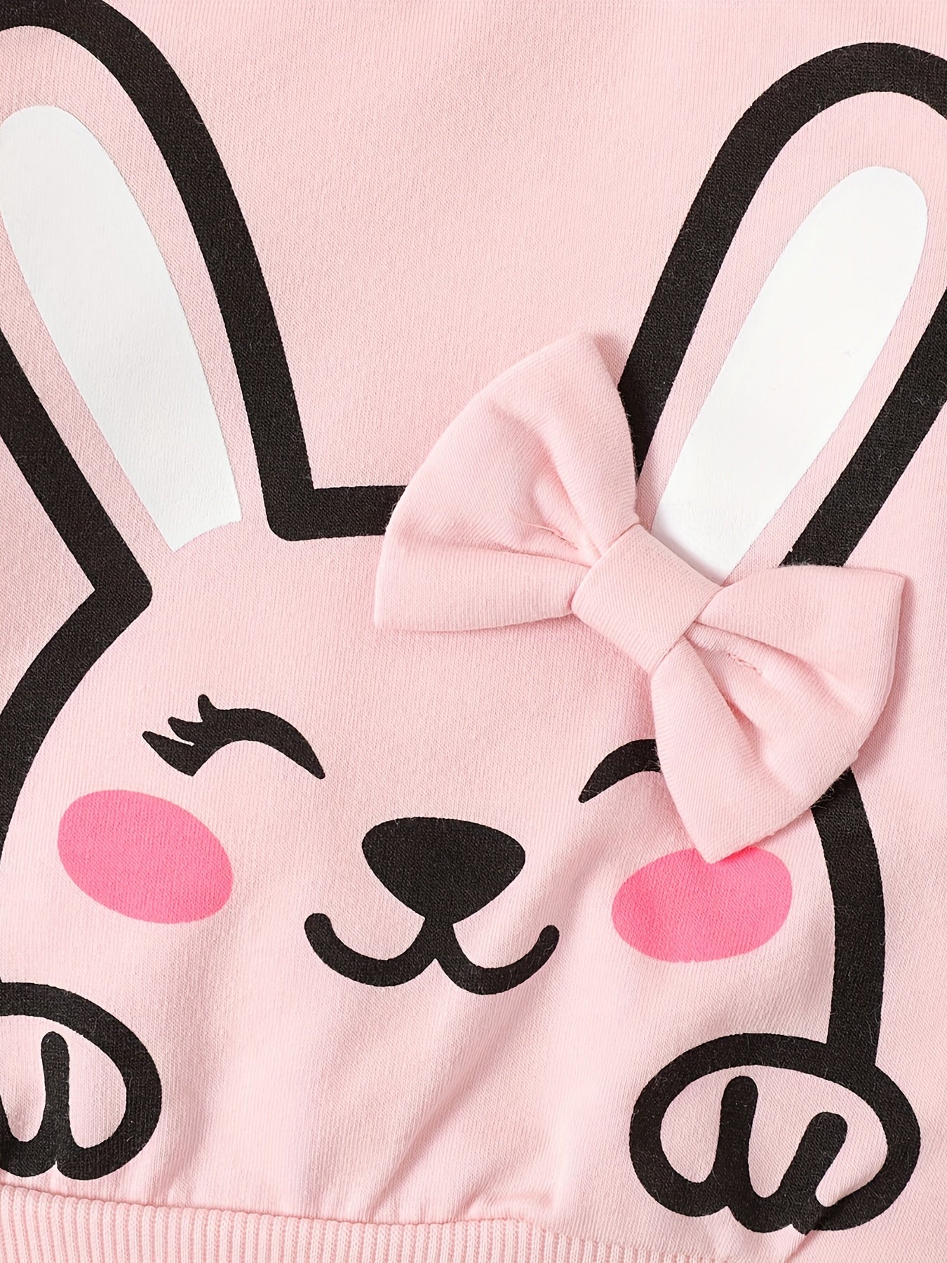 Infant Baby Girls Rabbit Print Sweatshirrt&Sweatpants Set