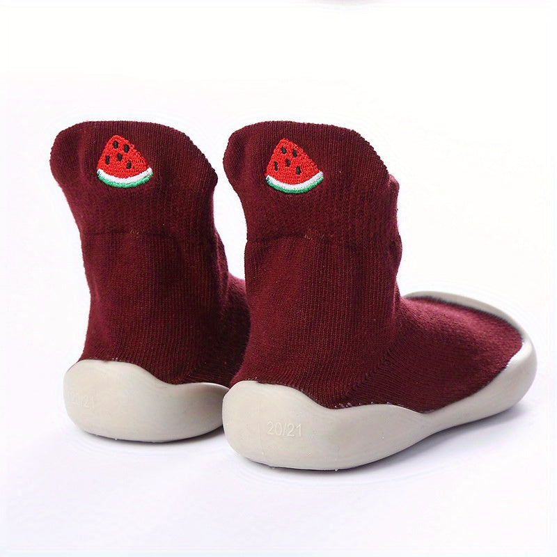 Baby Boy's High Top Knit Shoes Slip On Sock Shoes