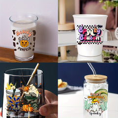 2pcs Waterproof DIY Stickers For Water Bottles, Glass, Stainless Steel Cup