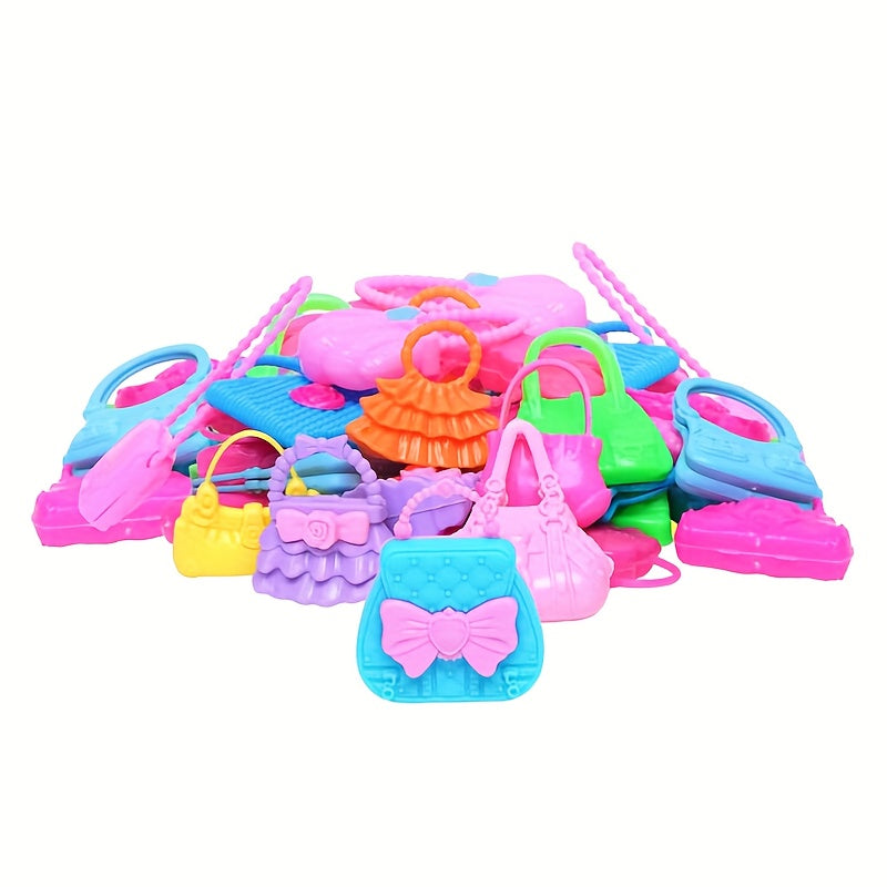 10pcs Doll Bags Mix Style Colorful Handbags for 11 8 Dolls Pretend Toy Girls
