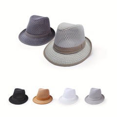 Stay & Stylish Summer Cowboy Fedora Hat Breathable & Jazz y