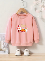 Snowman Graphic Crew Neck Sweatshirt Kids Christmas Gift