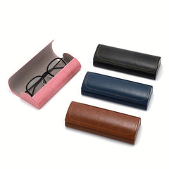 Hard Shell Eyeglass Cases PU Leather Vintage Pattern Glasses Protective