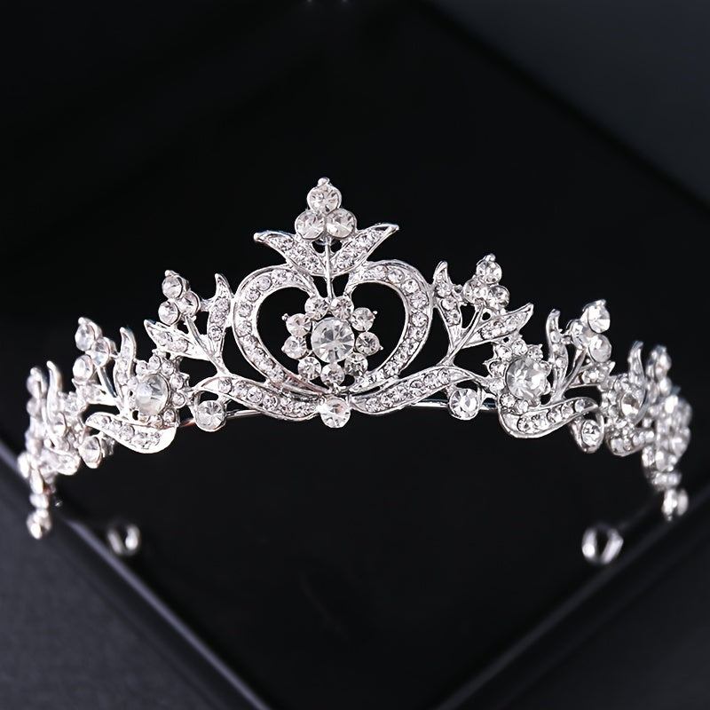 Baroque Rhinestone Crystal Tiara Bridal Headpiece Hair Jewelry