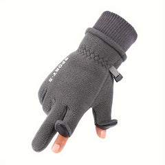 Polar Fleece Warm Glove Windproof Cycling Sports Gloves