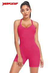 Women's Crisscross Back Bodysuit Tank Shorts