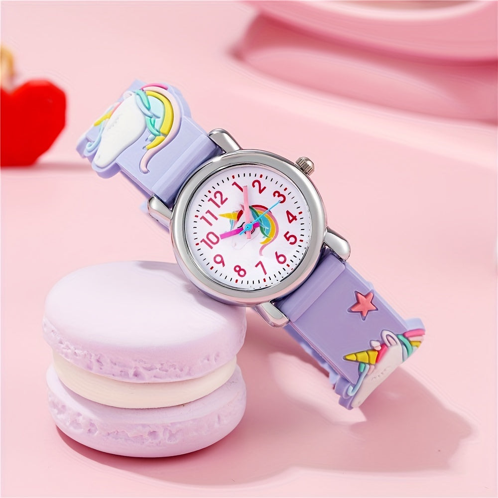 Colorful Unicorn Pattern Kids Watch