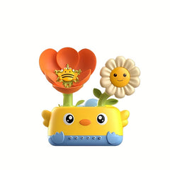 Yellow Duck Flowerpot Cartoon Animal Bath Toy for Baby Bathroom Soothing Tool