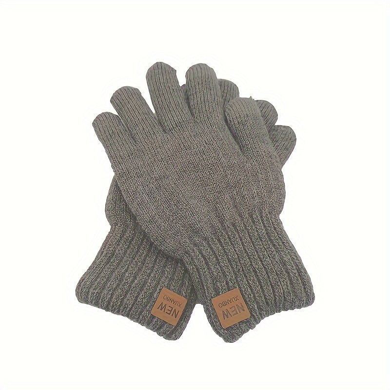 Plush Lining Winter Touch Screen Gloves For Men