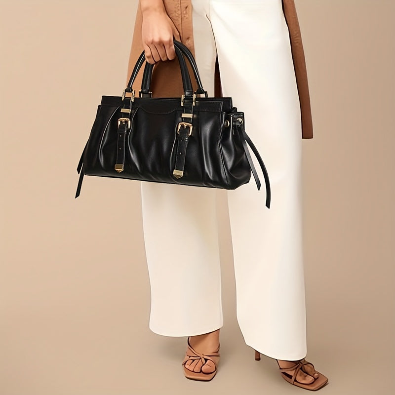 Cobbler Women's Tote Bag with Golden Tone Hardware