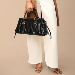 Cobbler Women's Tote Bag with Golden Tone Hardware