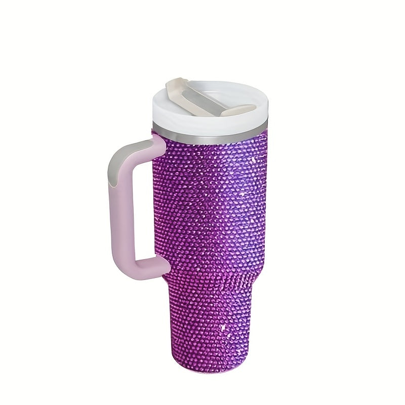40oz Studded Tumbler Stainless Steel Insulated Water Bottle with Lid