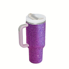 40oz Studded Tumbler Stainless Steel Insulated Water Bottle with Lid