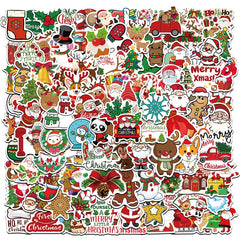 100pcs Christmas Doodle Stickers for Phones, Journals