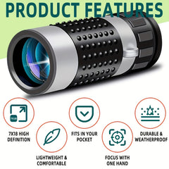 HD Monocular Telescope High Power for Smartphone Photo