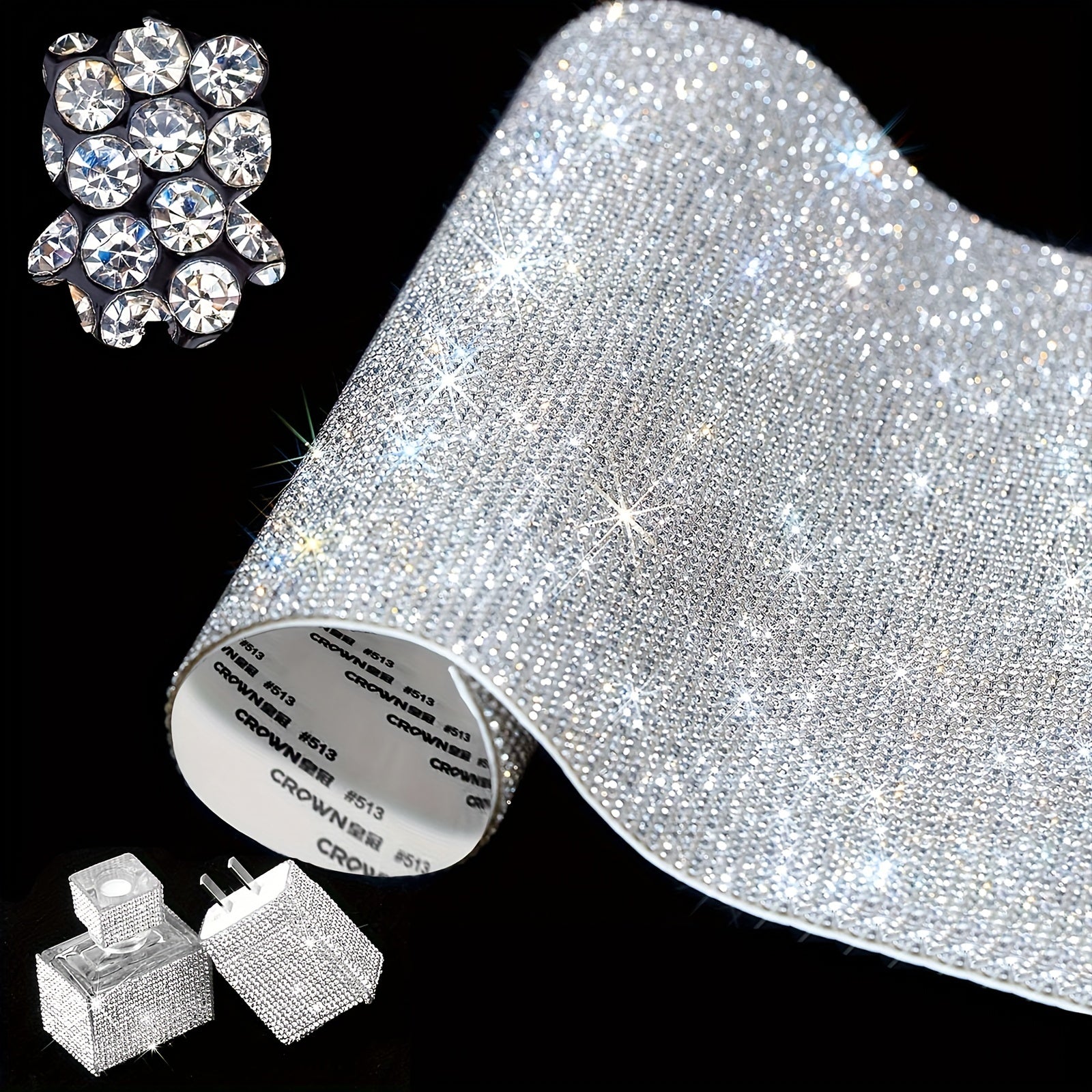 Self Adhesive Rhinestone Stickers for DIY Clothing Shoes Bags Crafts