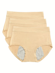 3pcs Period Panties Comfy Full Coverange Anti Leak Women's Lingerie
