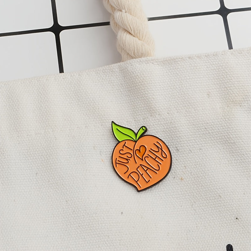 Cartoon Peach Fruit Shaped Brooch Accessories