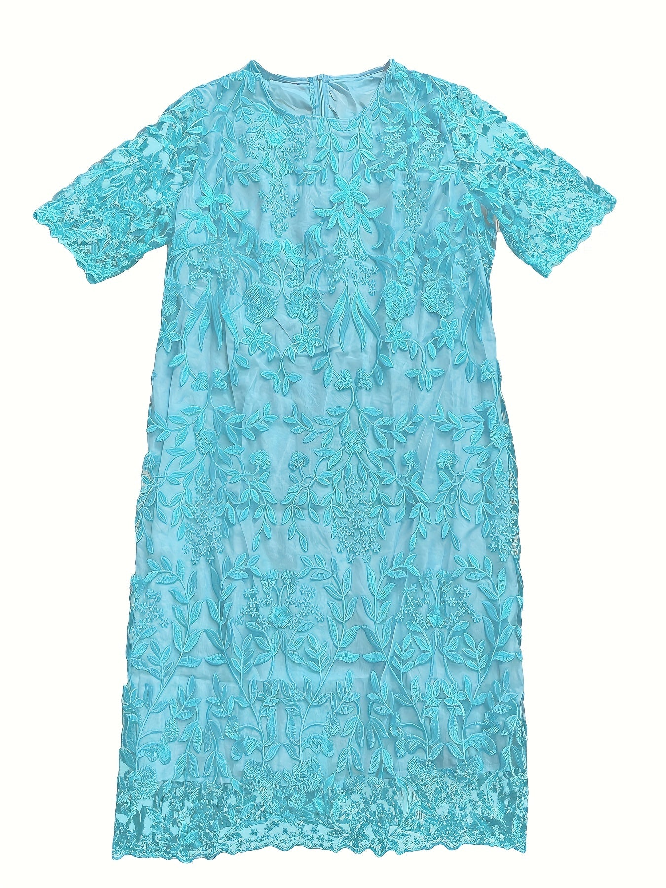 Floral Jacquard Layered Event Dress
