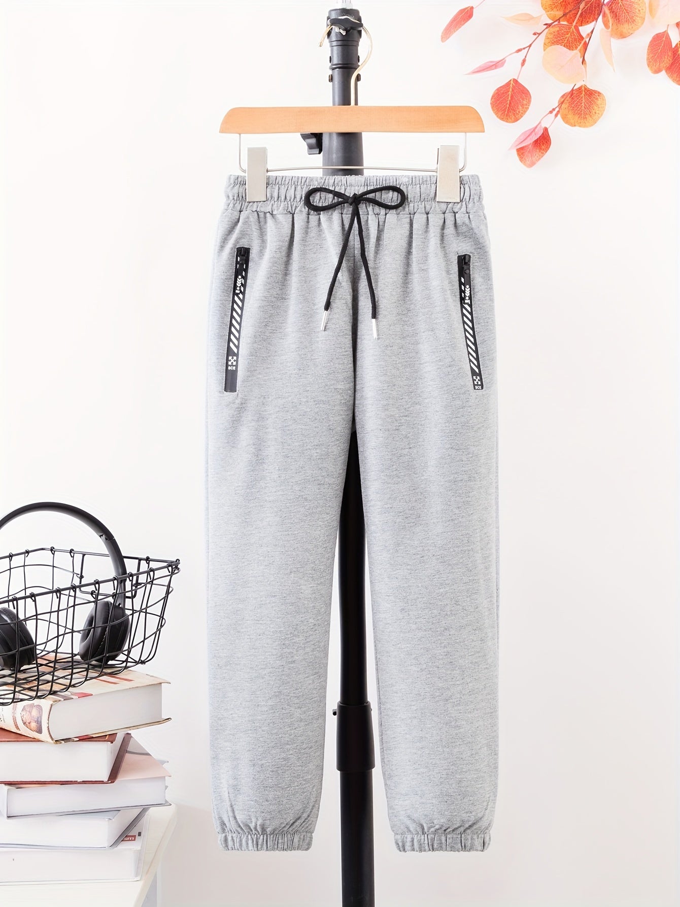Boys Quick Dry Gym Workout Pants Athletic Training Jogger With Pockets