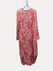 Allover Ditsy Print Maxi Dress With Pockets
