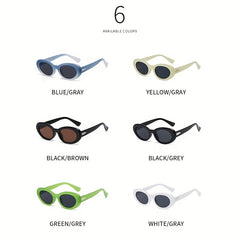 Men's Retro Oval Frame Sunglasses for Street Photography