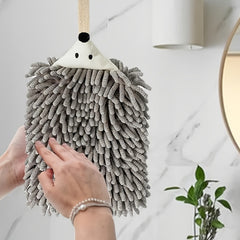 Cartoon Hedgehog Chenille Fingertip Towel - Soft Hand Drying Towel