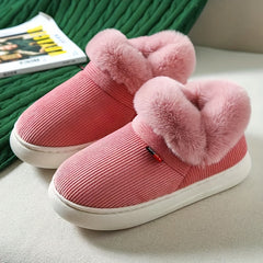 Women's Winter Snow Boots Thick Fleece Lining Warm Flat Ankle Boots