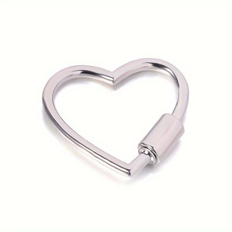 Heart Metal Buckle Keychain DIY Bag Wallet Keyring