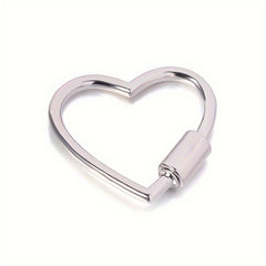 Heart Metal Buckle Keychain DIY Bag Wallet Keyring